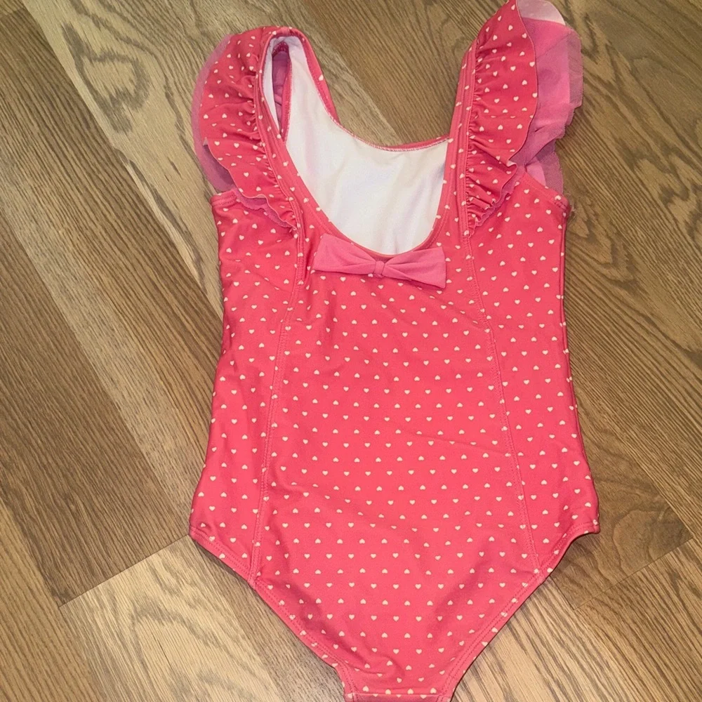 Ruffle Butts Pink Heart Print One-Piece Swimsuit